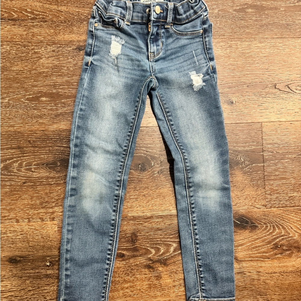 Jordache Girls Light Wash Ripped Skinny Jeans